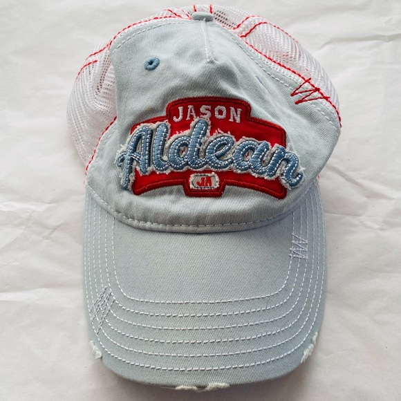 Jason Aldean She’s Country Embroidered Distressed Adjustable‎ Trucker Hat - Picture 2 of 8